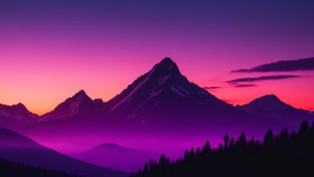 Beautiful view of the mountain. Mountain landscape. The beauty of nature.の素材