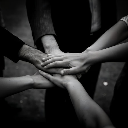 People community concept with handsの素材