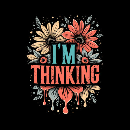 Iâm thinking tshirt designのイラスト素材