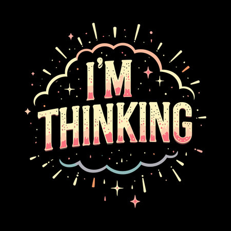 Iâm thinking tshirt designのイラスト素材
