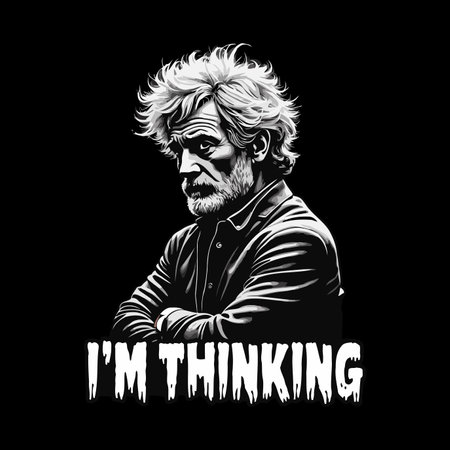 Iâm thinking tshirt designのイラスト素材