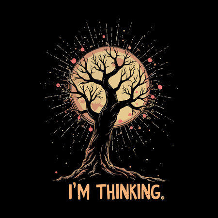 Iâm thinking tshirt designのイラスト素材