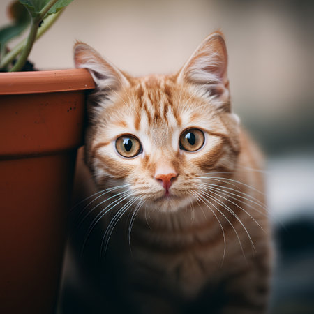 Portrait of beautiful catの素材