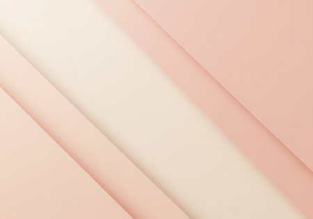 A gentle abstract background featuring overlapping diagonal stripes in various shades of soft peach and cream, creating a subtle layered effect.の素材