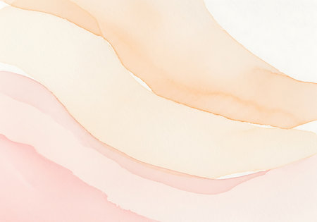 Gentle flowing waves of soft pastel colors create a soothing and elegant abstract background.の素材