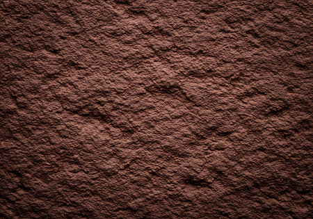 A detailed view of a plush, dark brown carpet showing its intricate woven texture and soft appearance.の素材