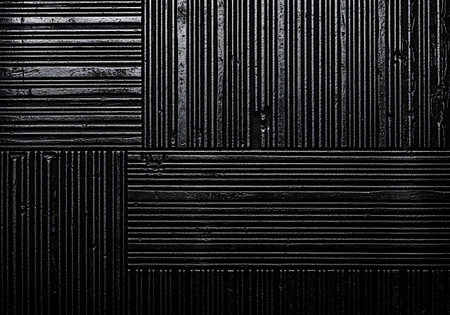 A striking abstract image featuring a monochrome grid with a mix of vertical and horizontal textured lines creating a dynamic visual effect.の素材