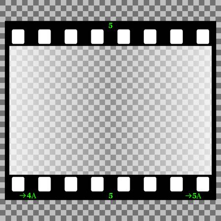 blank frame of film on a transparent background vector illustrationのイラスト素材