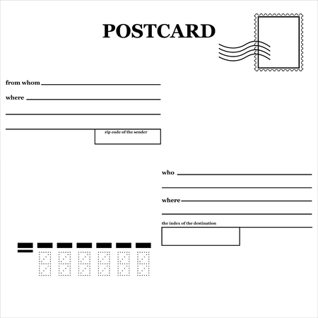 the form of the post card vector illustrationのイラスト素材