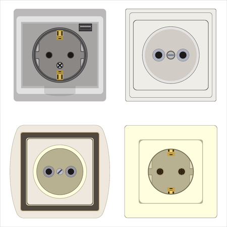 set of electrical outletsのイラスト素材