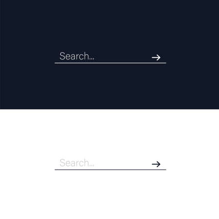 Search bar with an icon. Minimalist design. HTML template element. User interface for the website and application. Vector illustration.のイラスト素材