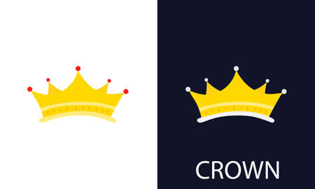 A golden crown for a prince or princess. A symbol of power. For dark and light backgrounds. Vector illustration.のイラスト素材