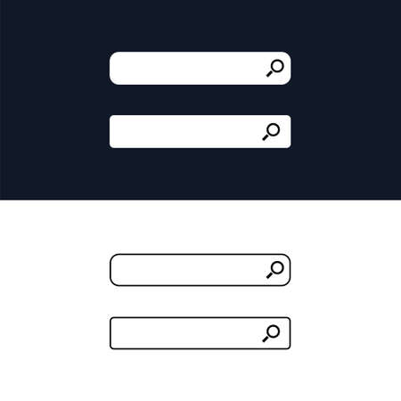 Search bar with icon, without placeholder. HTML template element. User interface for the website and application. Vector illustration.のイラスト素材