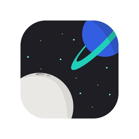 Outer space icon vector illustrationのイラスト素材