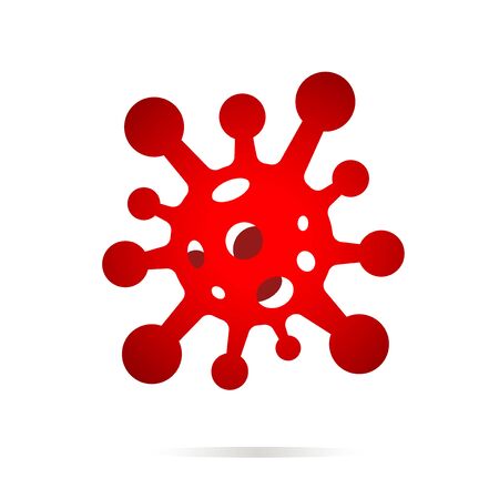 Bacteria illustration. Vector template for poster, banner, flyer, brochure, booklet, etc.のイラスト素材