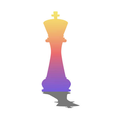 Colorful queen chess pawn vector illustrationのイラスト素材