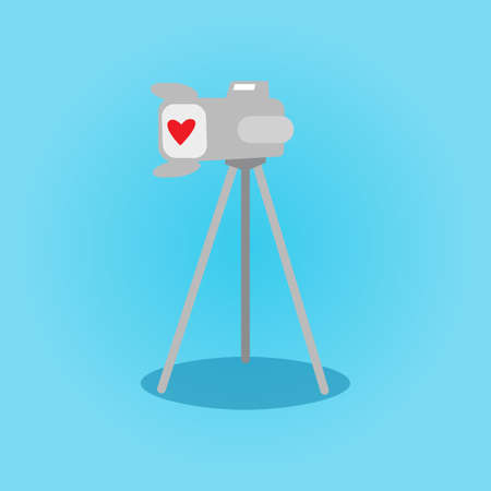 Studio camera vector illustration. Movie equipmentのイラスト素材