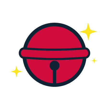 Red bell with shinny effect illustration. vector illustrationのイラスト素材