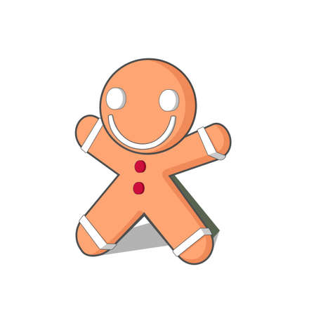 gingerbread man character. gingerbread cakeのイラスト素材