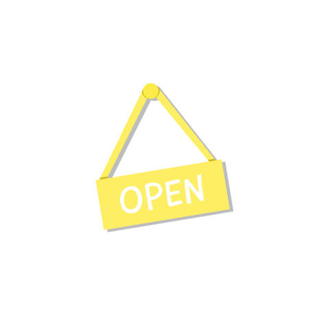 Open sign icon. Flat illustration of Open sign vector illustrationのイラスト素材
