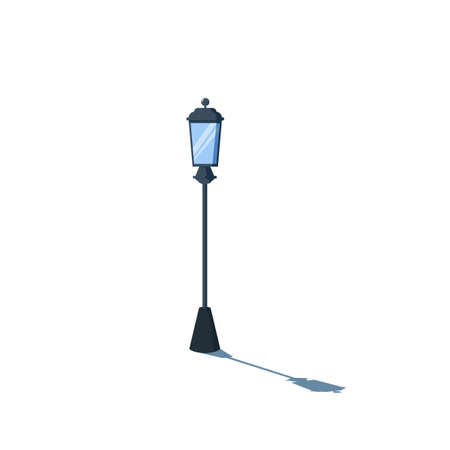 Garden lamp vector illustration isolated on white backgroundのイラスト素材