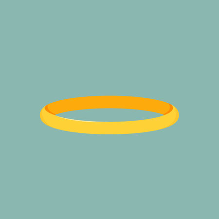 Vector illustration of golden halo angel ringのイラスト素材