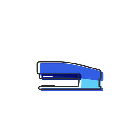 Flat staples Outline Cartoon Style Suitable for Sticker, Icon. Isolated on a white backgroundのイラスト素材