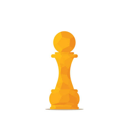 Vector illustration of chess pawns pieces icon. Chess pawns pieces in low poly styleのイラスト素材