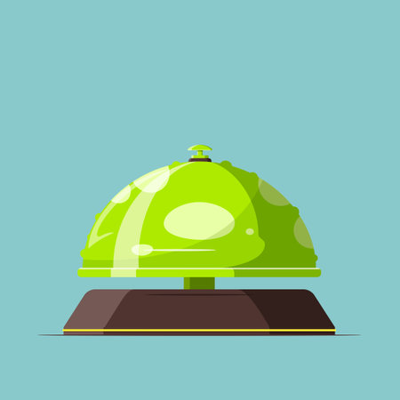 Concept illustration of a Hotel service bell shaped like a mushroomのイラスト素材