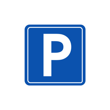Vector illustration of a parking sign isolated on a white backgroundのイラスト素材