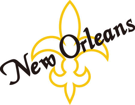 This lovely fleur de lis is a fun symbol with it's stylized flair.  Display your special style with this design on apparel and travel bags.のイラスト素材