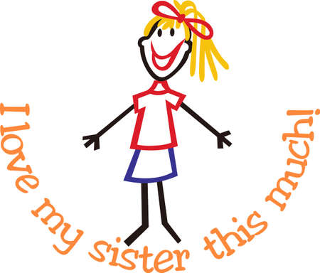We love stick people families!  Our little girl is just what you need to complete the group.  These sweet little people are absolutely precious.のイラスト素材