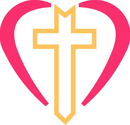 This design is perfect for a variety of religious-themed projects such as Bible covers and bookmarks, first communion gifts and more.のイラスト素材