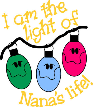 I hope you are enjoying the start of the Christmas season! Christmas lights and help Mommy decorate the house.のイラスト素材