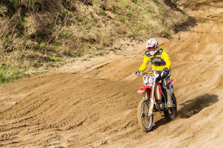 Motorcyclist rider on a sports bike