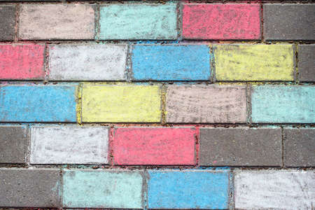 Chalk-painted paving slab background