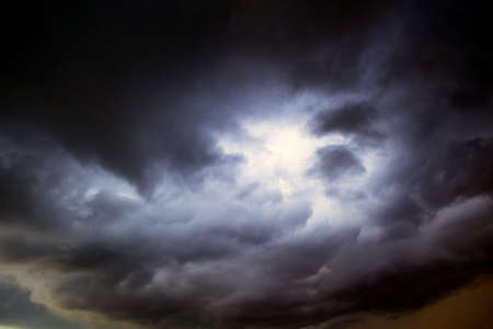 Gloomy overcast storm sky background