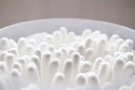 Packing of cotton sticksの写真素材