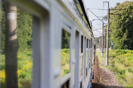 Vew from the train windowの写真素材