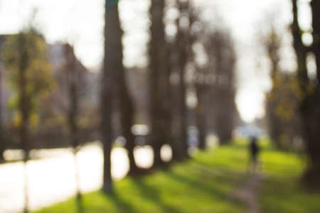 street in the city blurred backgroundの写真素材