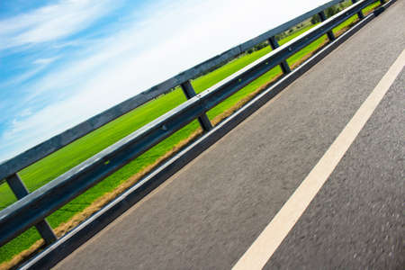 beautiful view from the window of the car at speed