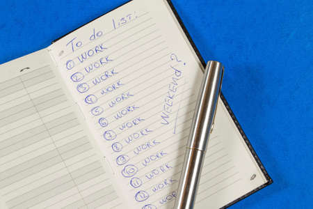 to-do list in notepad