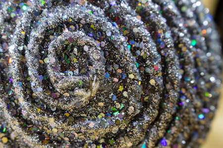 beautiful silver christmas ball close-up backround texture