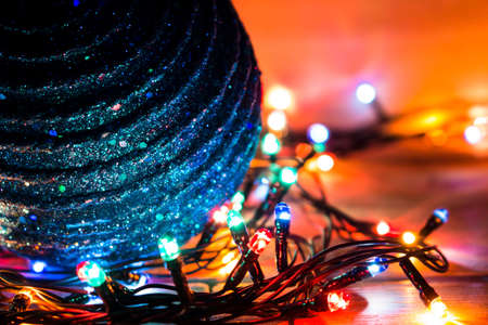 festive garlands and Christmas balls