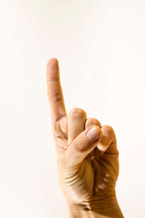 symbol of a unit on the fingersの写真素材