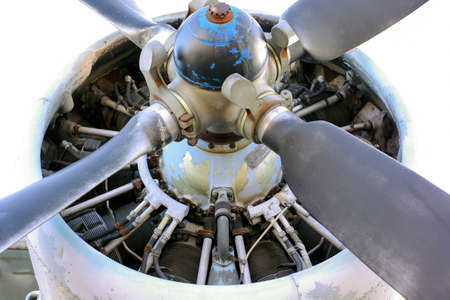 old single-engine airplane screw