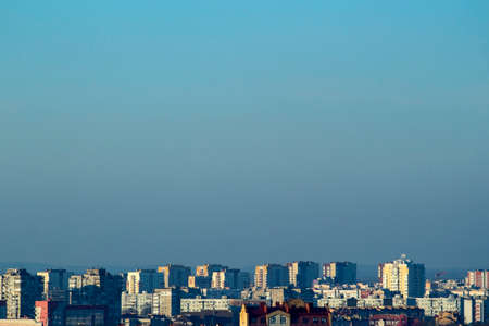 beautiful view of the city from a heightの写真素材