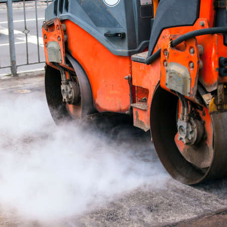 skating rink asphalt, road worksの写真素材