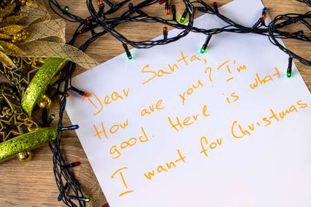 Christmas letter to Santa Claus