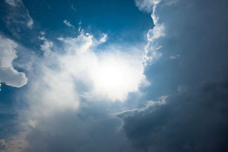 large white cumulus cloudsの写真素材